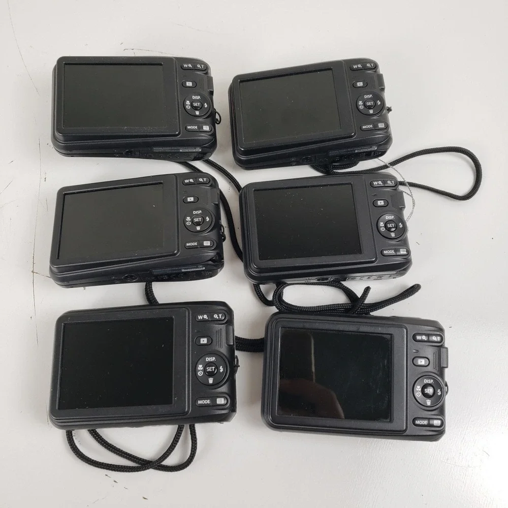 Lot of 6 Kodak PIXPRO FZ43 Digital Camera Black 16MP 4X Zoom For Parts Repair